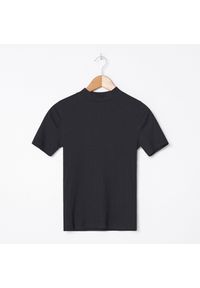 House - Dopasowana koszulka z półgolfem - Czarny. Kolor: czarny #1