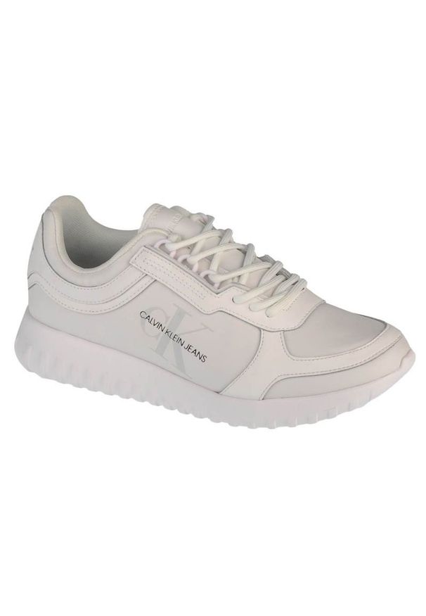 Buty Calvin Klein Runner Laceup W YW0YW00375-0K4 białe. Zapięcie: sznurówki. Kolor: biały. Materiał: jeans, skóra, guma