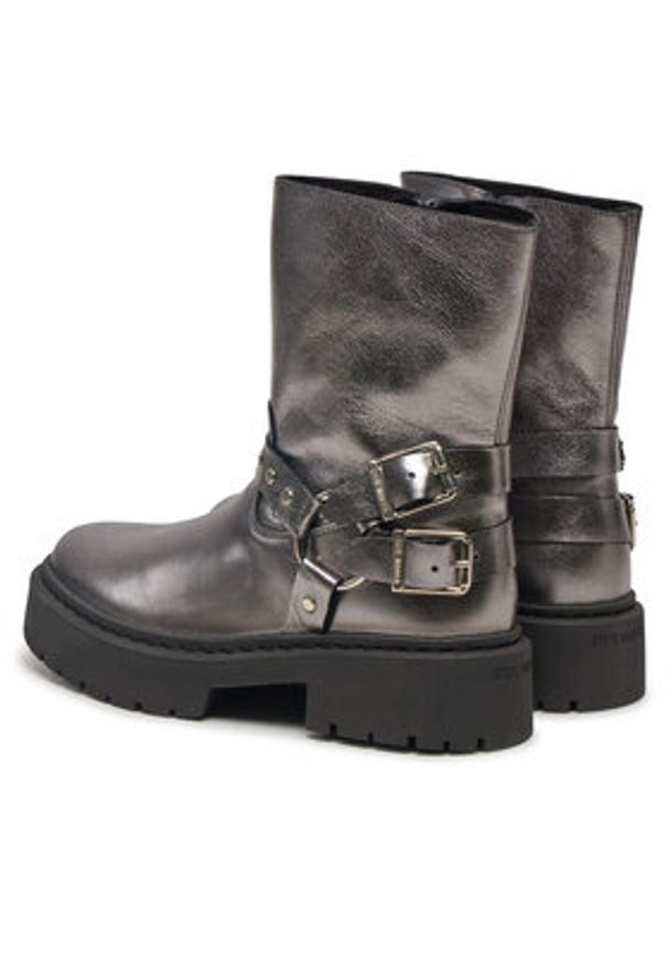Steve Madden Botki Zwart SM11003405 Szary. Kolor: szary. Materiał: skóra