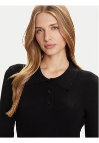 Vero Moda Sweter Siljerib 10336674 Czarny Slim Fit. Kolor: czarny. Materiał: wiskoza