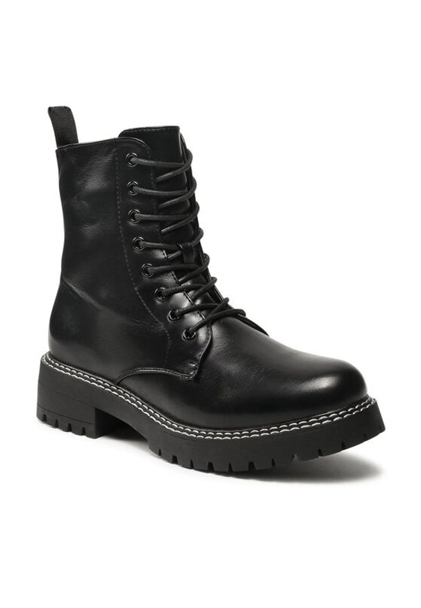 Jenny Fairy Trapery WS5218-05-B Czarny. Kolor: czarny. Materiał: skóra