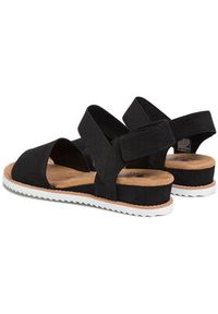 skechers - Skechers Sandały Desert Kiss 31440/BLK Czarny. Kolor: czarny. Materiał: materiał