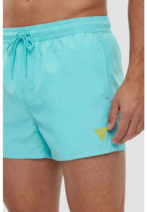 Guess - GUESS Niebieskie którkie męskie kąpielówki New Basic, Rozmiar XL. Kolor: niebieski