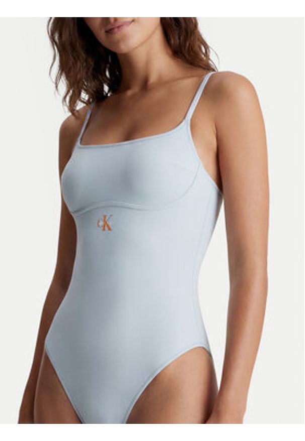 Calvin Klein Swimwear Strój kąpielowy LV00Q61217 Niebieski. Kolor: niebieski. Materiał: syntetyk
