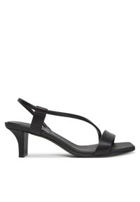Calvin Klein Sandały Heel Sandal 50 Squared Lth HW0HW02534 Czarny. Kolor: czarny. Materiał: skóra