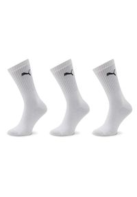 Zestaw 3 par wysokich skarpet unisex Puma. Kolor: biały