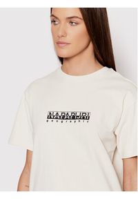 Napapijri T-Shirt S-Box NP0A4GDD Beżowy Regular Fit. Kolor: beżowy. Materiał: bawełna #3