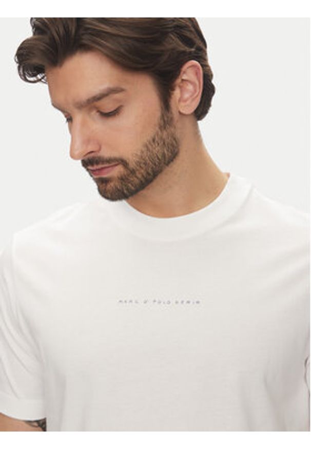 Marc O'Polo Denim T-Shirt 500 0006 809 Biały Relaxed Fit. Typ kołnierza: polo. Kolor: biały. Materiał: bawełna