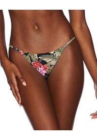BEACH RIOT CALIFORNIA - Dół od bikini Chloe. Kolor: czarny. Materiał: lycra, nylon. Wzór: kwiaty, paski