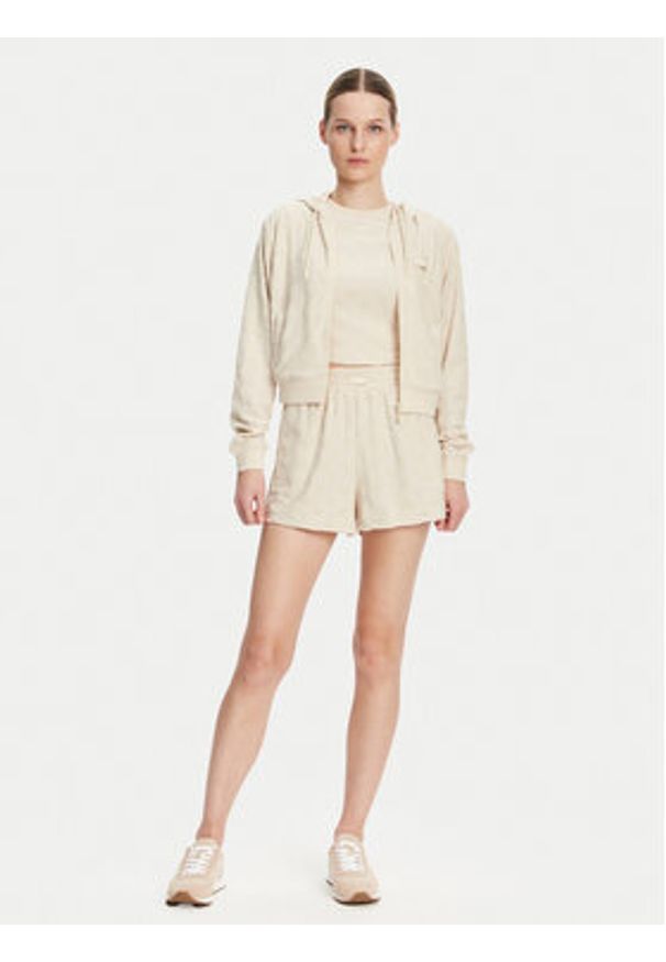 Guess Bluza V5GQ00 KCT02 Beżowy Regular Fit. Kolor: beżowy. Materiał: syntetyk