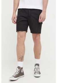 Hollister Co. szorty męskie kolor czarny. Kolor: czarny. Materiał: materiał #1