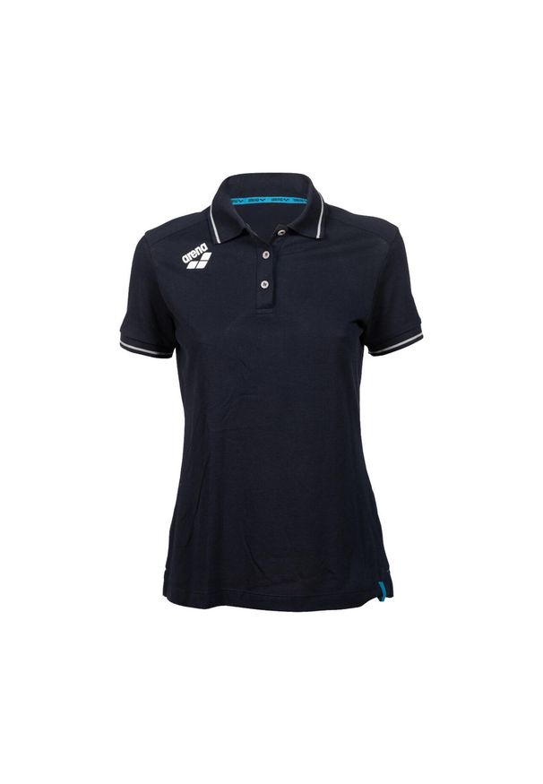 Koszulka polo damska Arena Team Polo shirt Solid Cotton. Typ kołnierza: polo. Kolor: niebieski. Materiał: bawełna, dzianina. Wzór: jednolity. Styl: sportowy