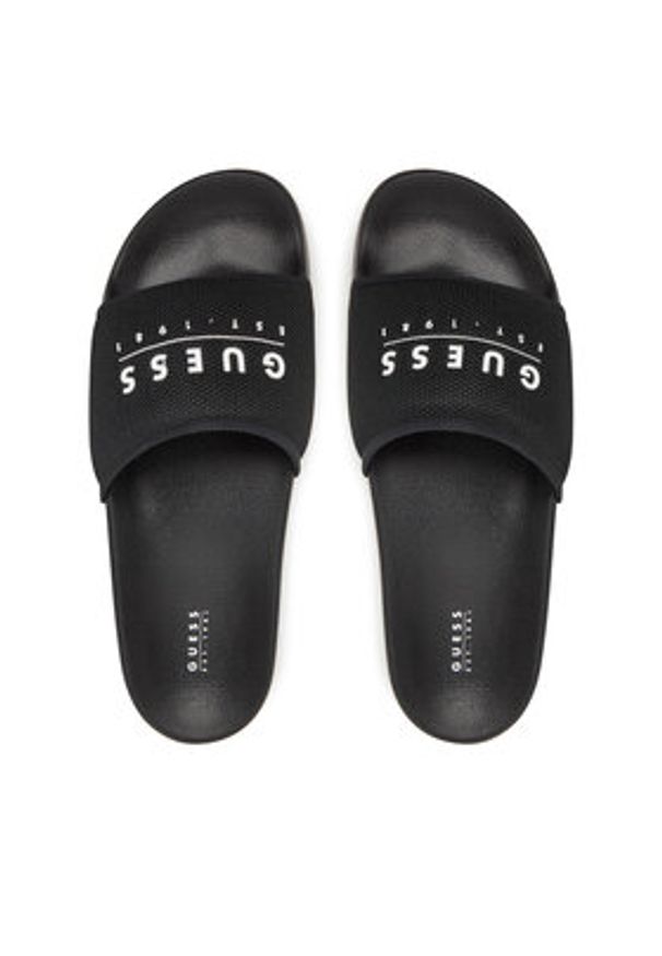 Guess Klapki FMJTOM FAB19 Czarny. Kolor: czarny. Materiał: skóra