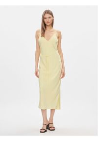 Calvin Klein Sukienka letnia K20K206776 Żółty Regular Fit. Kolor: żółty. Materiał: syntetyk. Sezon: lato