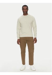 BOSS Bluza 50536779 Beżowy Regular Fit. Kolor: beżowy. Materiał: bawełna #4