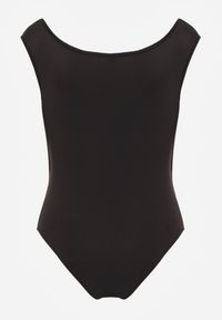 Renee - Czarne Kopertowe Body Bez Rękawów Edalwen. Okazja: na imprezę. Kolor: czarny. Materiał: skóra. Długość rękawa: bez rękawów. Styl: elegancki #2