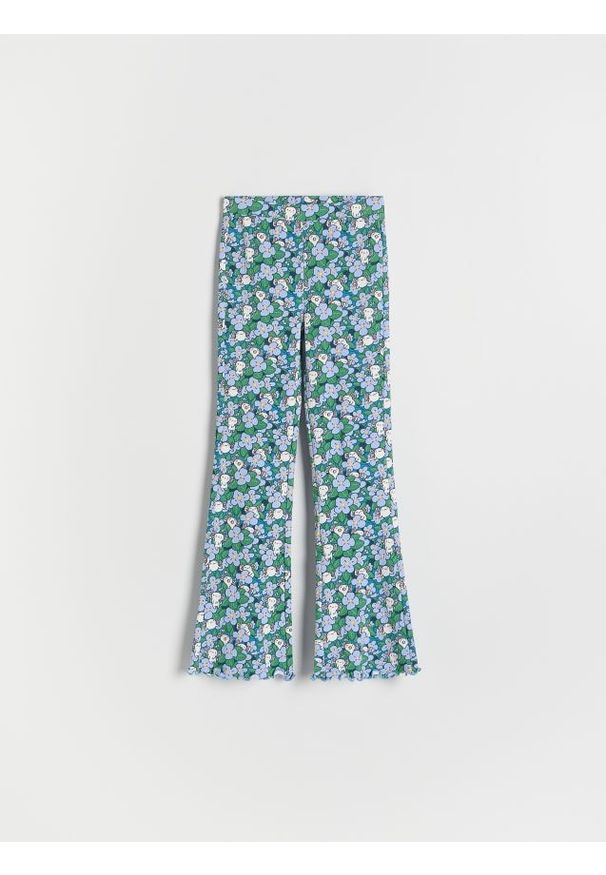 Reserved - Wzorzyste legginsy - wielobarwny. Materiał: prążkowany, dzianina