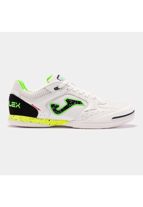 Buty piłkarskie męskie Joma Top Flex 2432 In. Kolor: biały, wielokolorowy. Materiał: materiał, syntetyk. Szerokość cholewki: normalna. Sport: piłka nożna