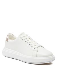 Calvin Klein Sneakersy Cupsole Lace Up Leather HW0HW01987 Biały. Kolor: biały #4