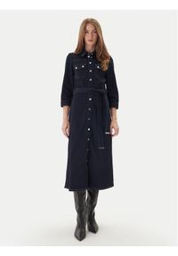 Morgan Sukienka jeansowa 252-RJEANA Granatowy Regular Fit. Kolor: niebieski. Materiał: bawełna #1