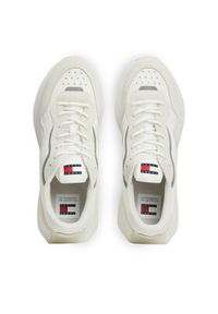 Tommy Jeans Sneakersy Tjm Runner Mix Material EM0EM01381 Écru. Materiał: skóra, zamsz #3