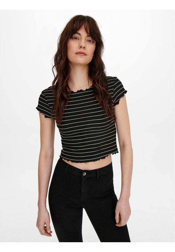 only - ONLY T-Shirt Anits 15253651 Czarny Regular Fit. Kolor: czarny. Materiał: bawełna
