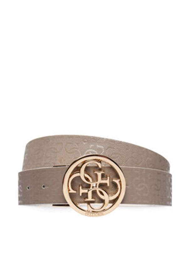 Guess Pasek Damski BW9319 P6135 Beżowy. Kolor: beżowy. Materiał: skóra