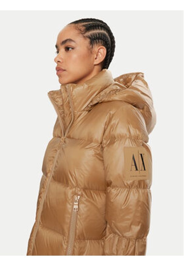 Armani Exchange Kurtka puchowa XW000251 AF10860 U6164 Brązowy Regular Fit. Kolor: brązowy. Materiał: syntetyk