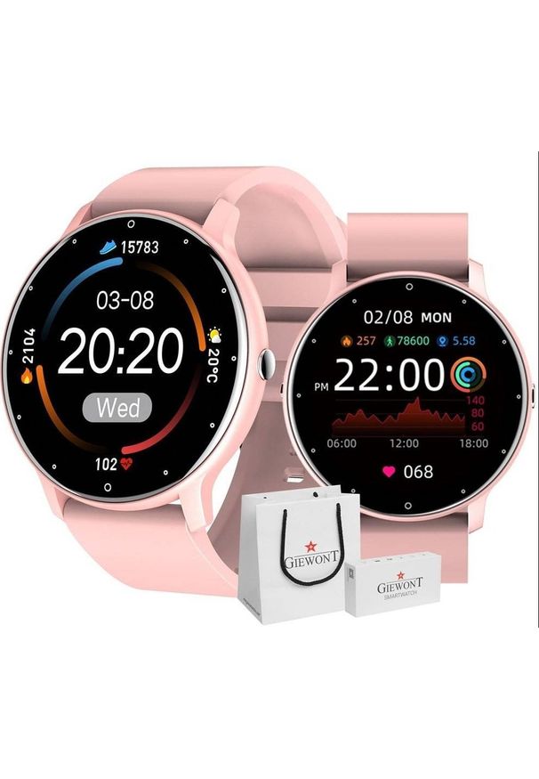 Smartwatch Giewont Sport Around GW120-1 - Powder Pink. Rodzaj zegarka: smartwatch. Styl: sportowy