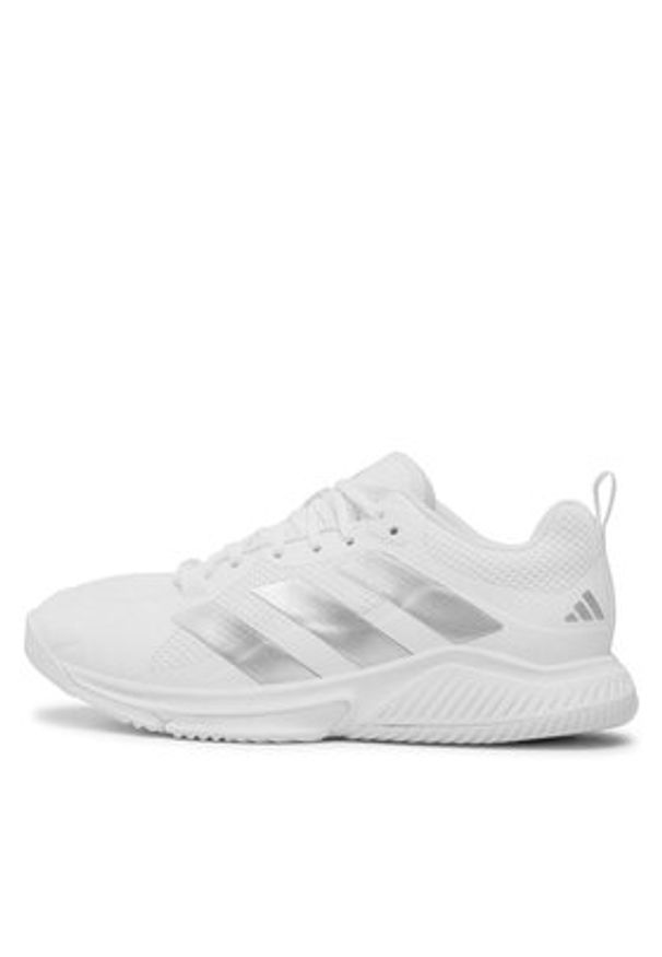 Adidas - adidas Buty halowe Court Team Bounce 2.0 HR1235 Biały. Kolor: biały. Materiał: materiał