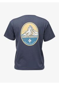 Koszulka bawełniana damska Black Diamond Heritage Badge SS Tee. Kolor: niebieski. Materiał: bawełna