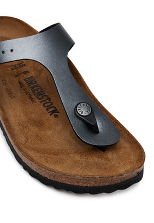 Birkenstock Japonki Gizeh BF 1021457 Szary. Kolor: szary. Materiał: skóra