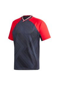 Adidas - Koszulka piłkarska adidas Jacquard Jersey FR7210. Typ kołnierza: dekolt w kształcie V. Materiał: jersey. Długość rękawa: raglanowy rękaw. Wzór: nadruk. Sport: piłka nożna #3
