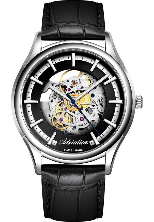 Zegarek Adriatica Zegarek męski Adriatica A8328.5214SA czarny. Kolor: czarny