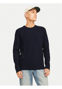 Jack & Jones Sweter Perfect 12257771 Granatowy Regular Fit. Kolor: niebieski. Materiał: bawełna, syntetyk #1