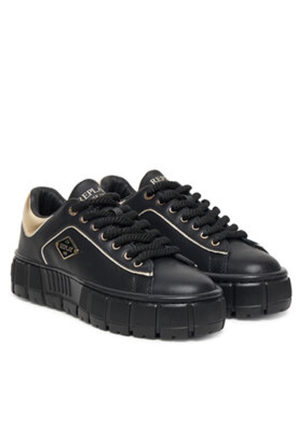 Replay - REPLAY Sneakersy GWZ7G .000.C0001L Czarny. Kolor: czarny. Materiał: skóra