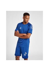 Poliester jersey Hummel Lead. Kolor: niebieski. Materiał: jersey, poliester. Sport: piłka nożna