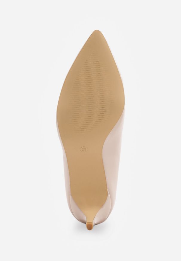 Born2be - Beżowe Klasyczne Czółenka na Szpilce Skórzaną Wkładką Valenthea. Okazja: na co dzień. Nosek buta: szpiczasty. Kolor: beżowy. Materiał: skóra. Obcas: na szpilce. Styl: klasyczny