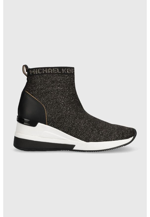 MICHAEL Michael Kors sneakersy Skyler kolor czarny 43F3SKFE5M. Nosek buta: okrągły. Kolor: czarny. Materiał: guma. Obcas: na koturnie