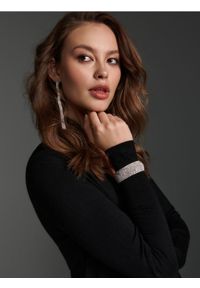 Sinsay - Bransoletka - srebrny. Materiał: srebrne. Kolor: srebrny. Wzór: aplikacja. Kamień szlachetny: cyrkonia #1