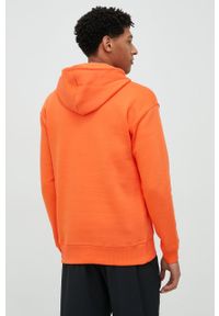 Adidas - adidas bluza męska kolor pomarańczowy z kapturem gładka. Typ kołnierza: kaptur. Kolor: pomarańczowy. Materiał: bawełna, materiał, dzianina. Wzór: gładki #2