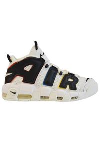 Buty do chodzenia męskie Nike Air More Uptempo 96. Zapięcie: sznurówki. Kolor: biały, wielokolorowy. Materiał: guma, syntetyk, materiał, skóra, tkanina. Szerokość cholewki: normalna. Sport: turystyka piesza