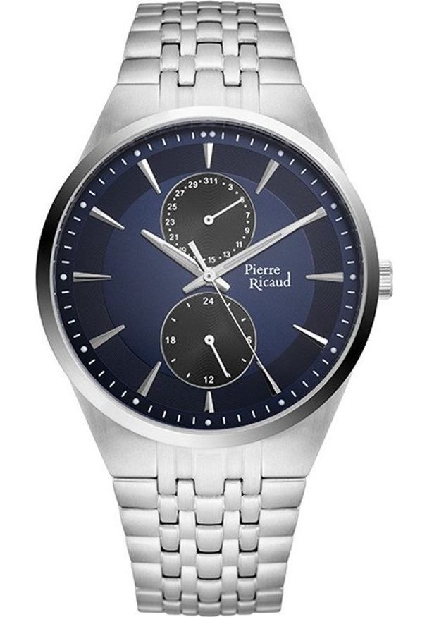 Zegarek Pierre Ricaud Zegarek męski Pierre Ricaud P97251.5115QF srebrny. Kolor: srebrny