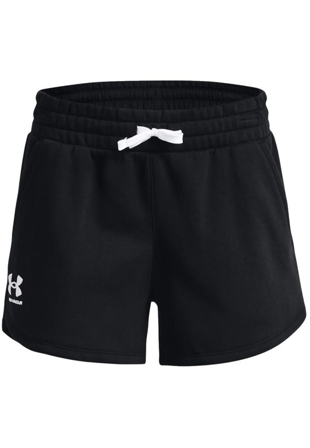 Spodnie treningowe damskie Under Armour Rival Fleece Shorts. Kolor: czarny. Długość: krótkie