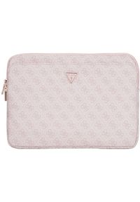 Torba Guess Sleeve 14" 4G Zipper Pocket Triangle Logo różowy. Kolor: różowy