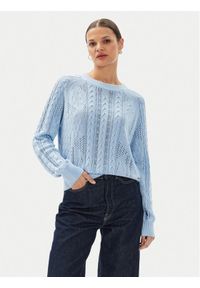 Guess Sweter W4YR11 Z2BB0 Niebieski Regular Fit. Kolor: niebieski. Materiał: bawełna