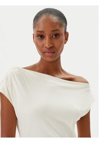 BOSS Sukienka koktajlowa Etrimi2 50540871 Écru Slim Fit. Materiał: wiskoza. Styl: wizytowy #4