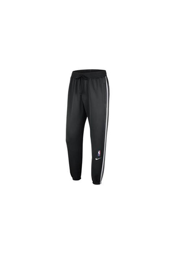 Spodnie sportowe męskie Nike Nba Brooklyn Nets. Kolor: czarny. Materiał: dresówka. Długość: długie