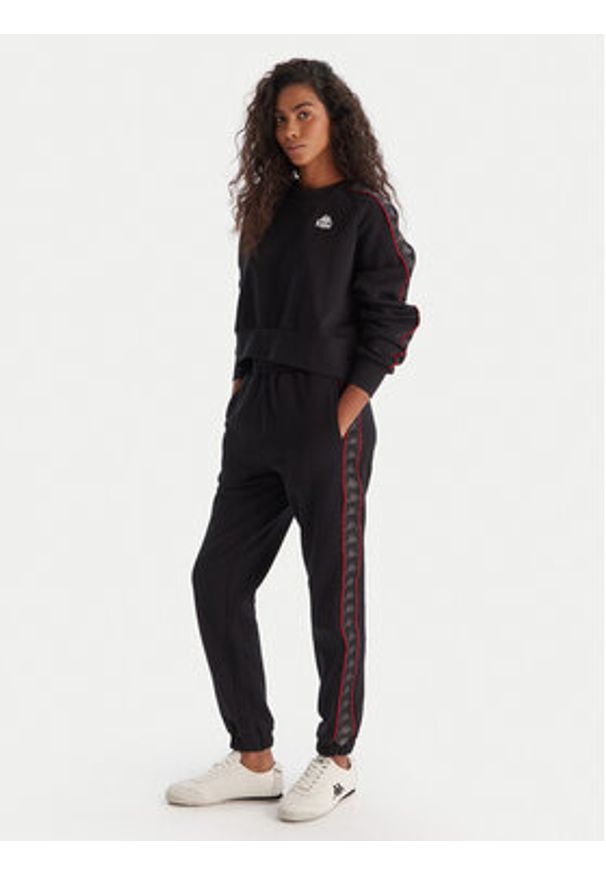Kappa Bluza Banda Marbella 311U1TW Czarny Regular Fit. Kolor: czarny. Materiał: syntetyk