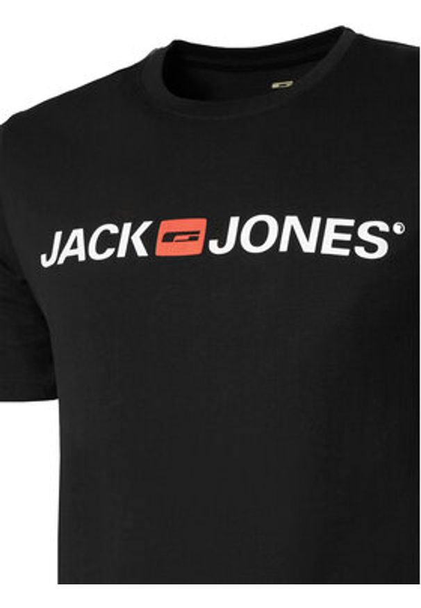 Jack & Jones T-Shirt Jjecorp Logo 12137126 Czarny Slim Fit. Kolor: czarny. Materiał: bawełna